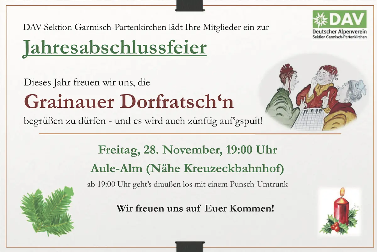 Jahresabschlussfeier Grainau